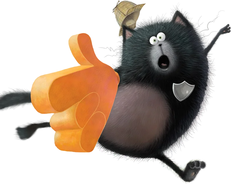 Splat cheering with a giant foam finger