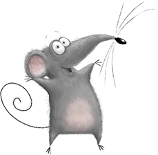 Seymour the mouse, Rob’s assistant, cheering in the corner of the photo